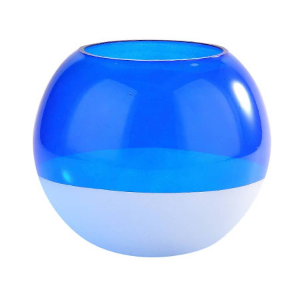 Vase H:6.5" D:8" Blue 