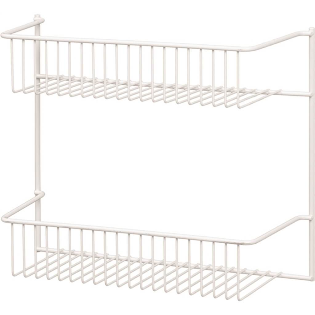 RACK 2-TIER DOOR/WALL EPXY WHT 