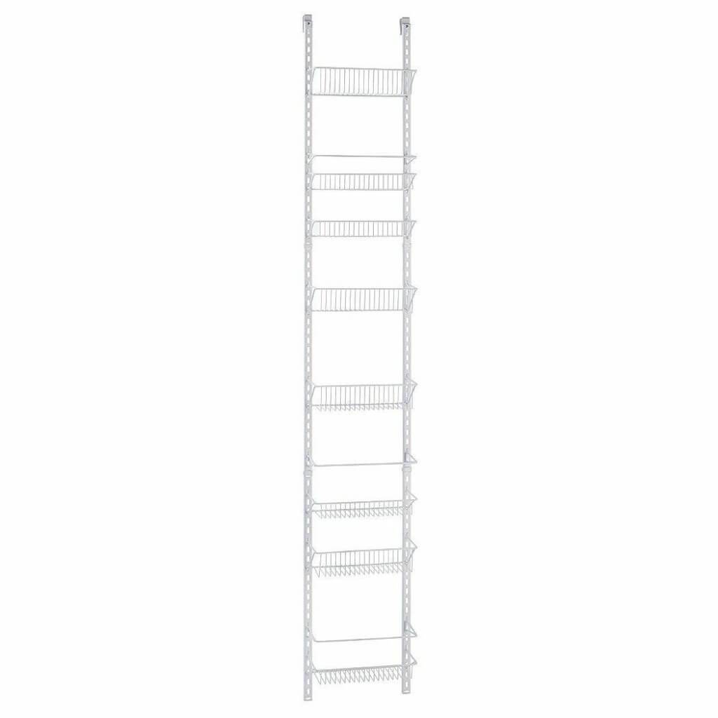 RACK 8-TIER DOOR/WALL ADJ WHITE 