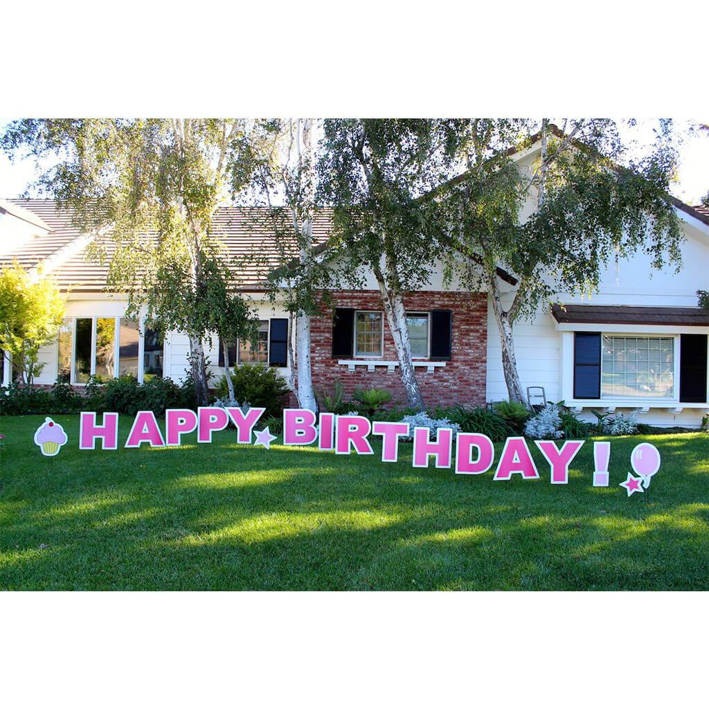 Happy Birthday! (Girl) Yard Sign