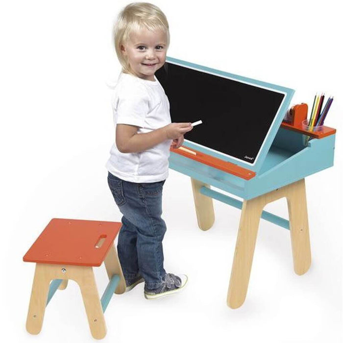 Desk & Chair Orange/Blue