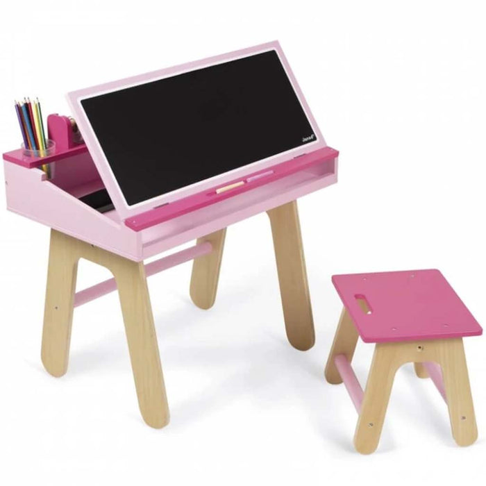 DESK & CHAIR PINK 