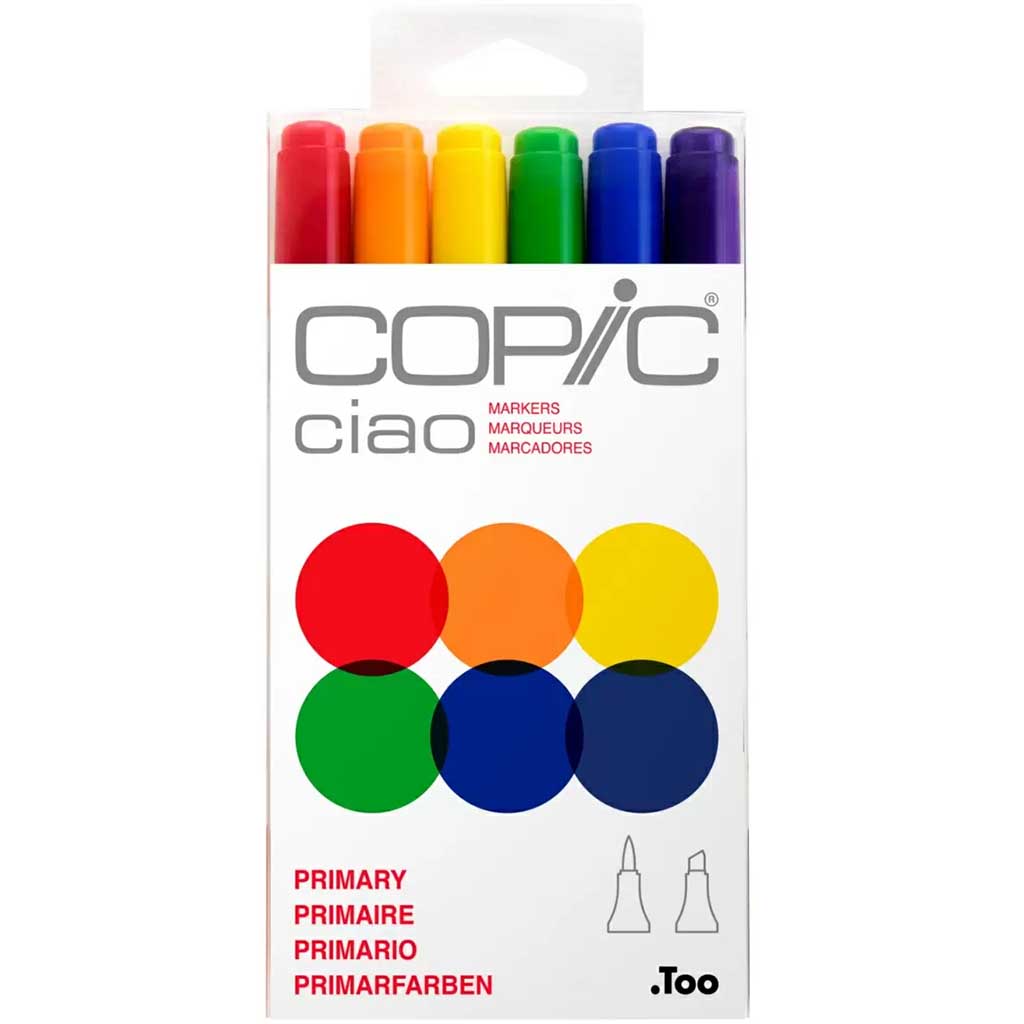 Copic Ciao Markers Primary 6 Pack