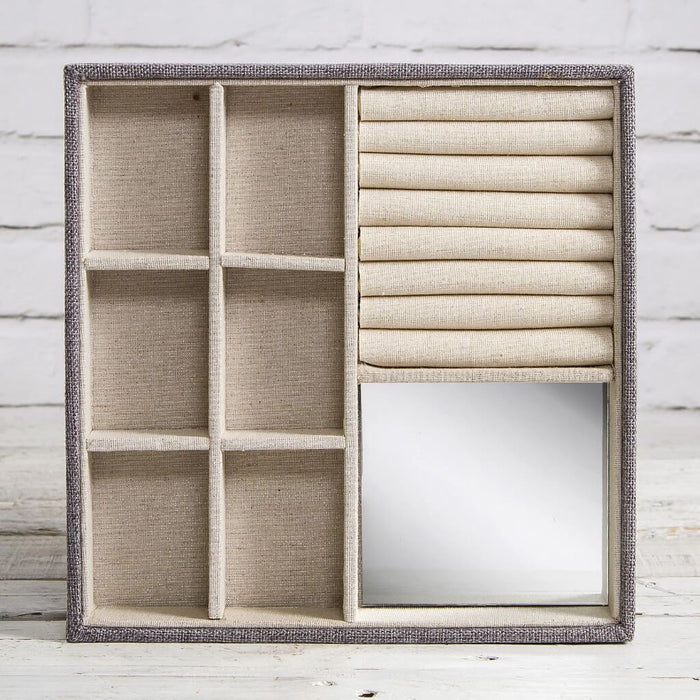 TRAY NATURAL BURLAP 