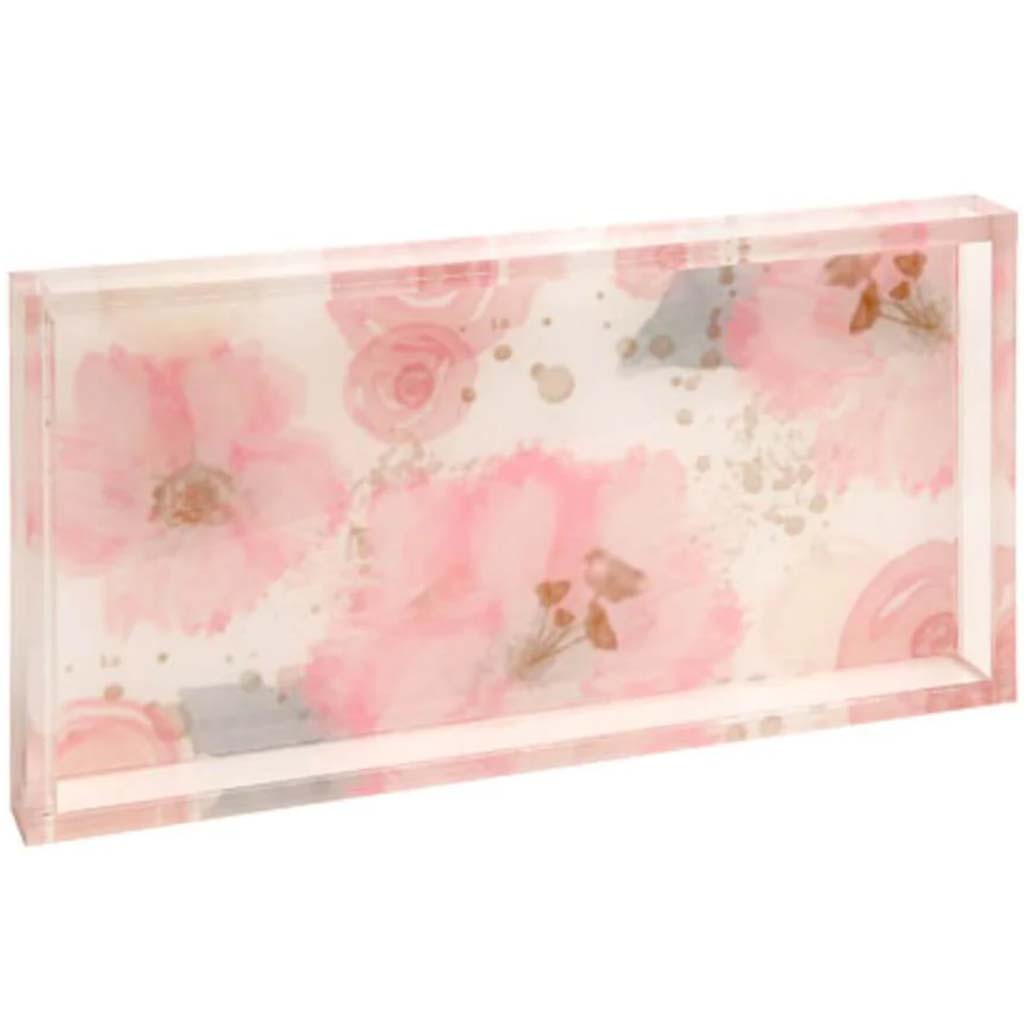 Get Organized™ Catch All Acrylic Jewelry Tray Floral Print 10.5 x 5.75 in 