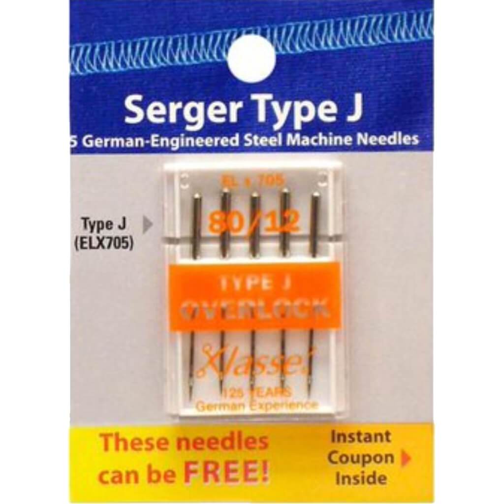 Klasse Serger Machine Needles Size 12/80 ELx705 5/Pkg