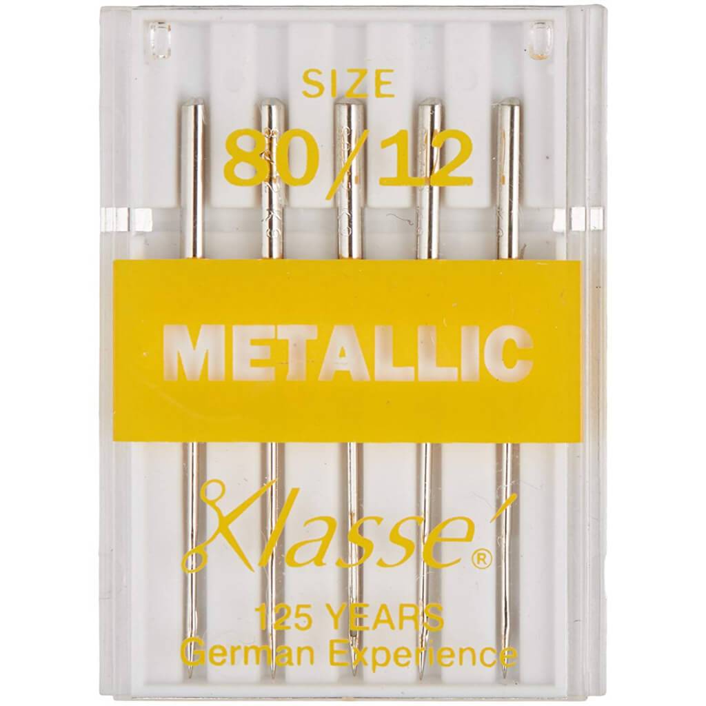 Klasse Metallic Machine Needles Size 12/80 5/Pkg