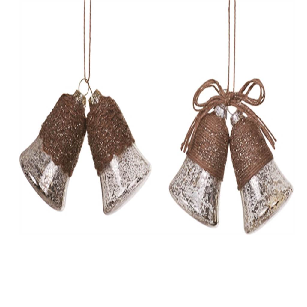 Glass Bell Orn 2 Asst 