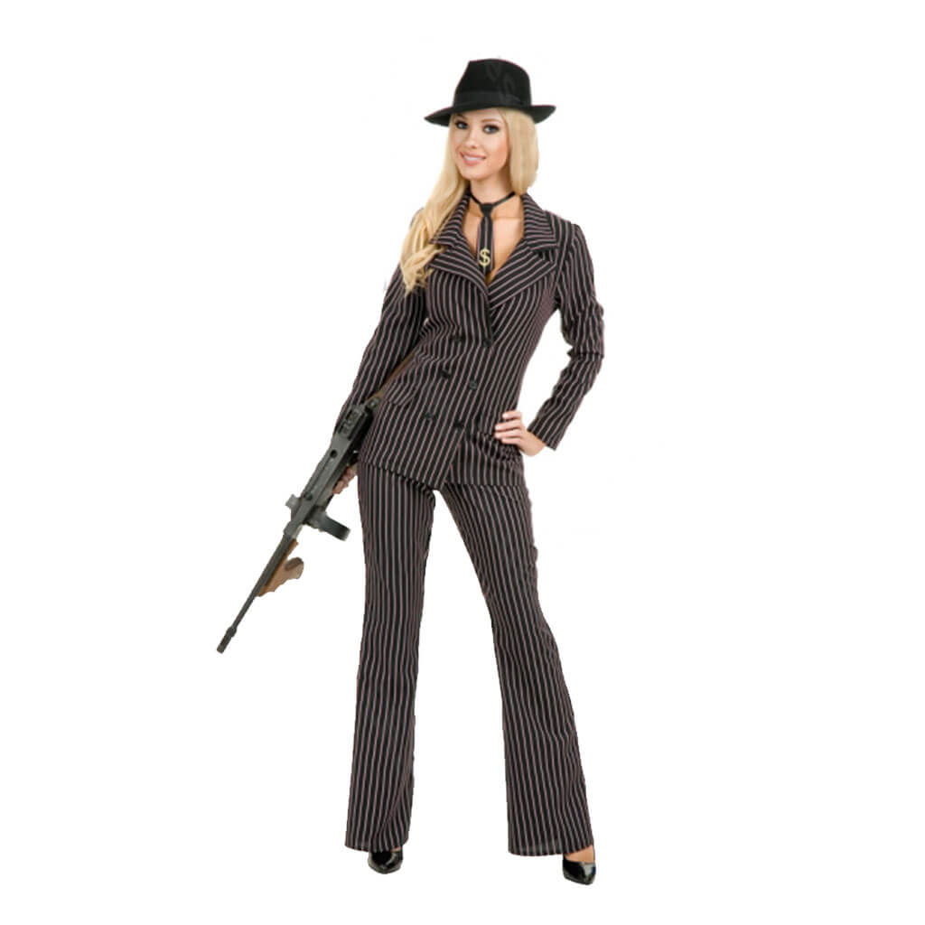 Gangster Moll Black/White Costume