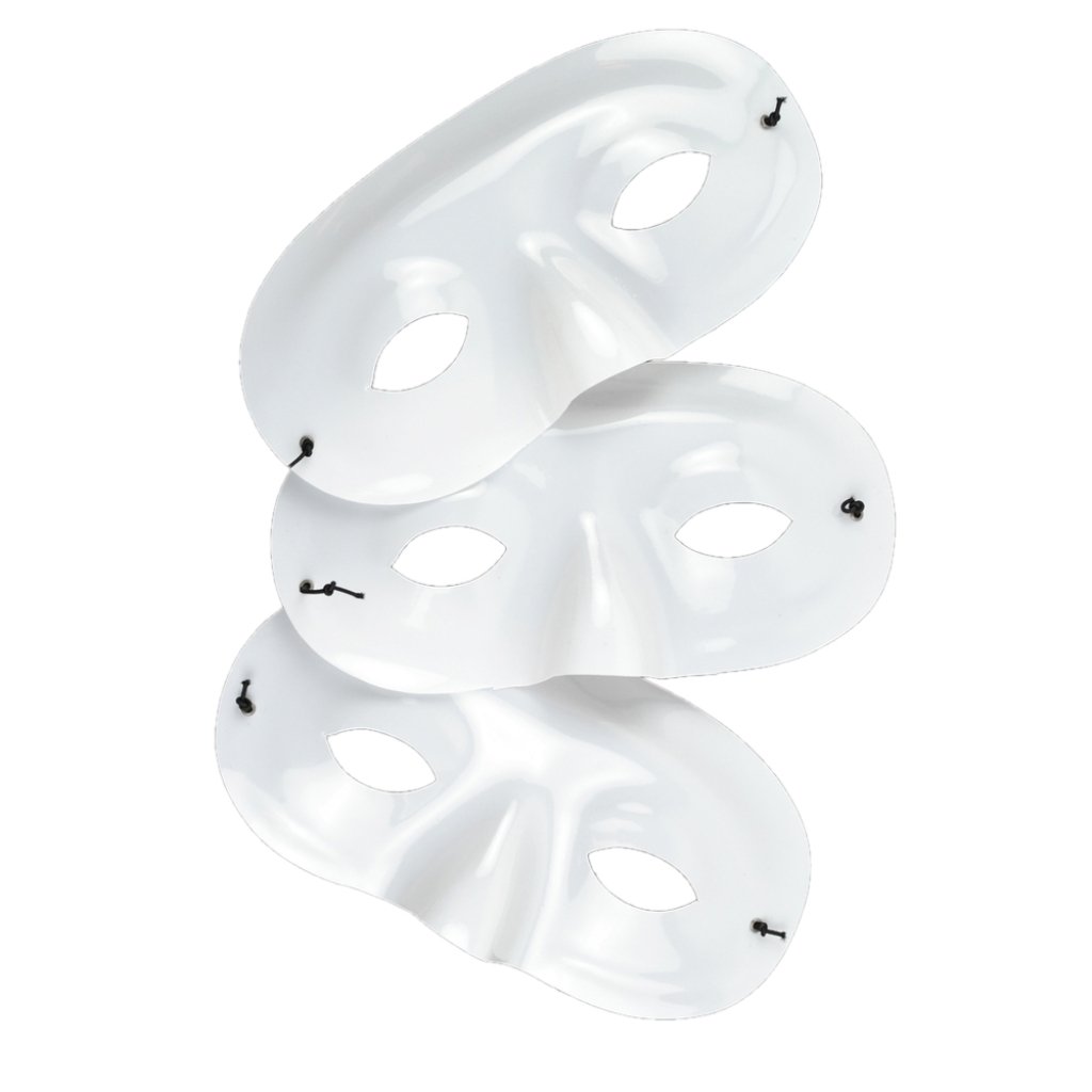 Bulk - Mask-It Mask 7.5X3.75in W/Black Elastic Cord White 