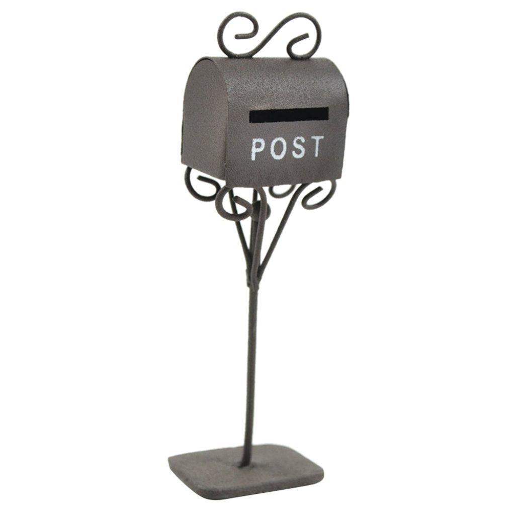 Miniature Garden Post Box 4.25in Rustic 