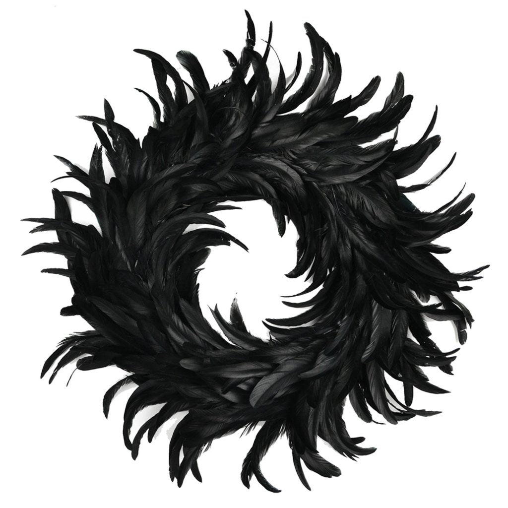 Cocktail Wreath 19in Black 