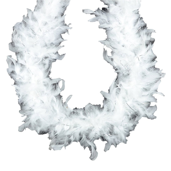 Chandelle Boa 45 Gm W/Silver Lurex 2Yds White 