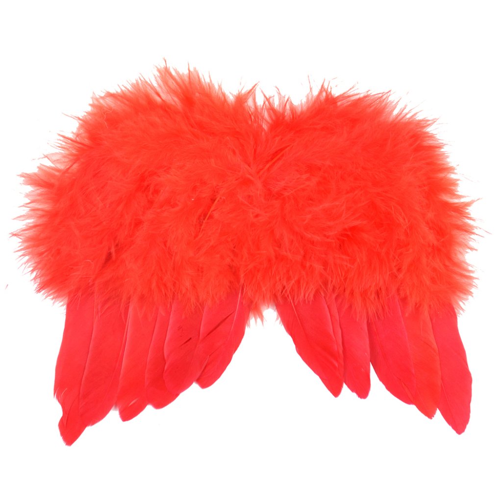 Mini Feather Wings 7X6In Red 