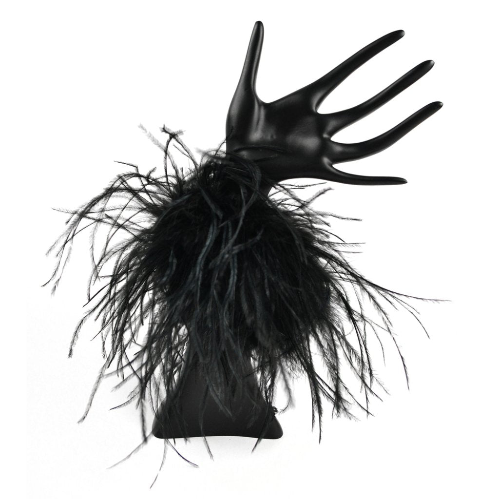 Feather Ostrich/Marabou Elastic Cuff Black 