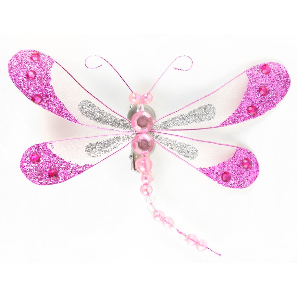 Fashion Fabric Dragonfly Hot Pink/Silver 5.5in 