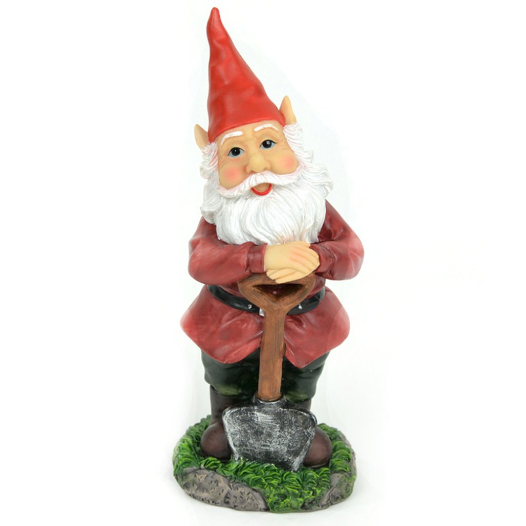 Standing Gnome W/Shovel 7in 
