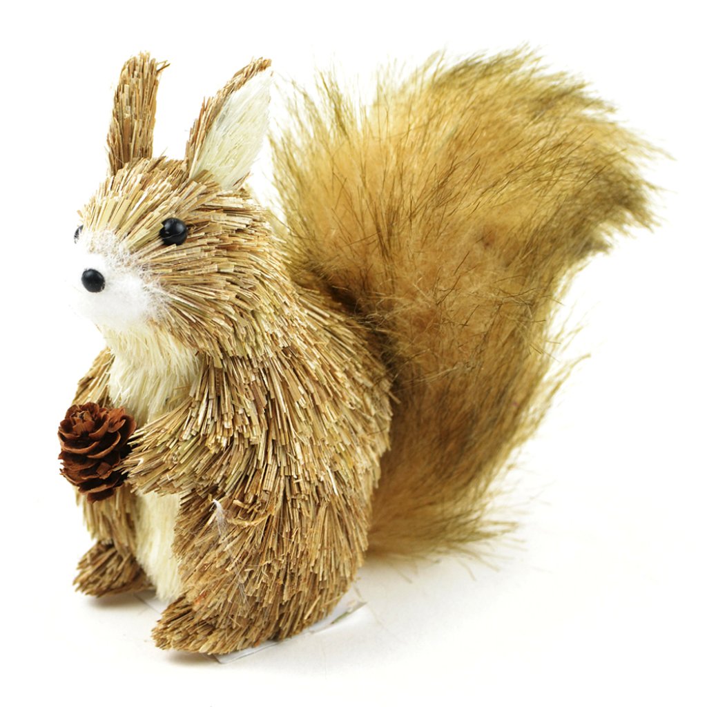 Light Brown Squirrel W/ A Pinecone 4.25in 