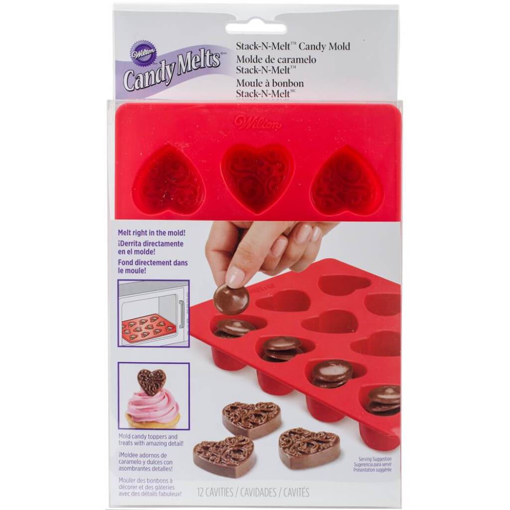 Stack 'N Melt Silicone Candy Mold Heart 12 Cavity (1 Design)