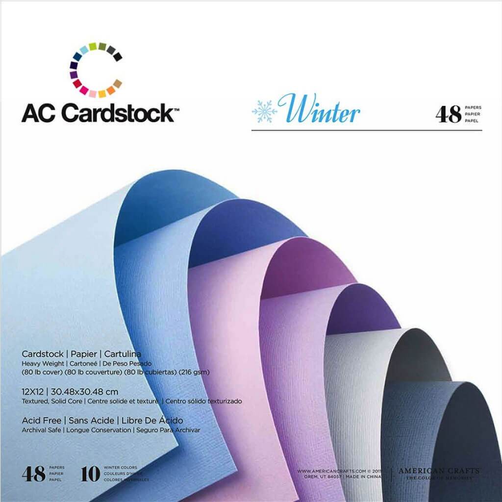 CARDSTOCK WINTER PACK 48SHEETS 12IN X 12IN 