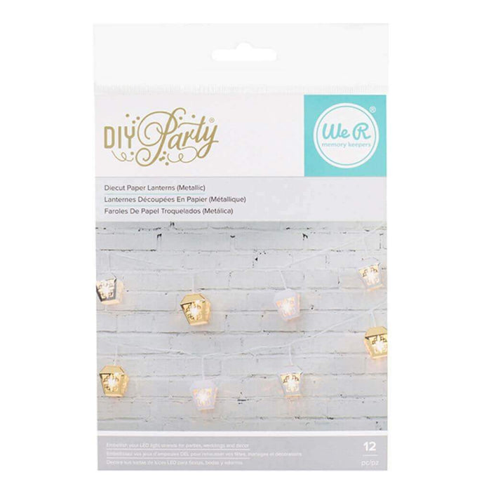 We R Memory Keepers DIY Party 12pcs Metallic Diecut Paper Lanterns