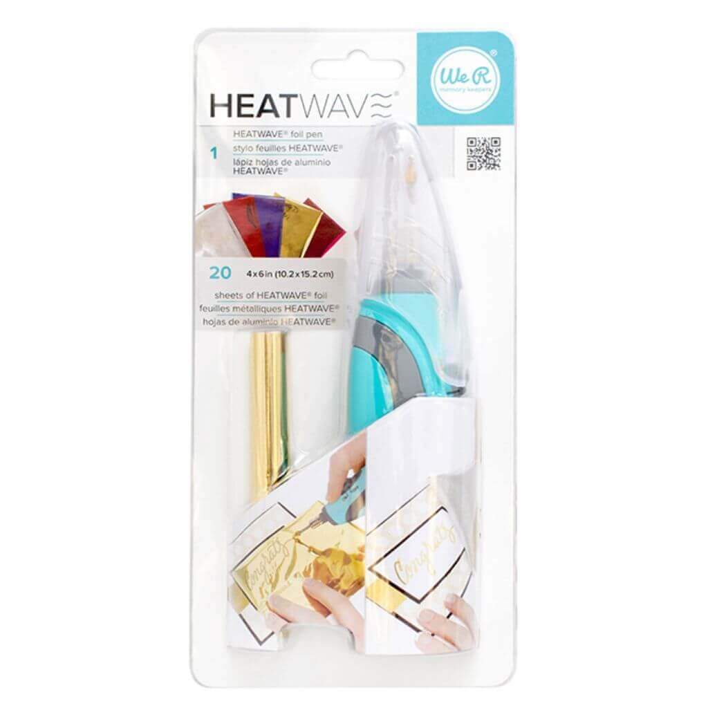 We R Memory Keepers Heatwave Pen Starter Kit Including 20 Sheets 4in x 6in Foil