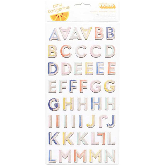 Amy Tangerine Finders Keepers Chipboard Alphabet Stickers
