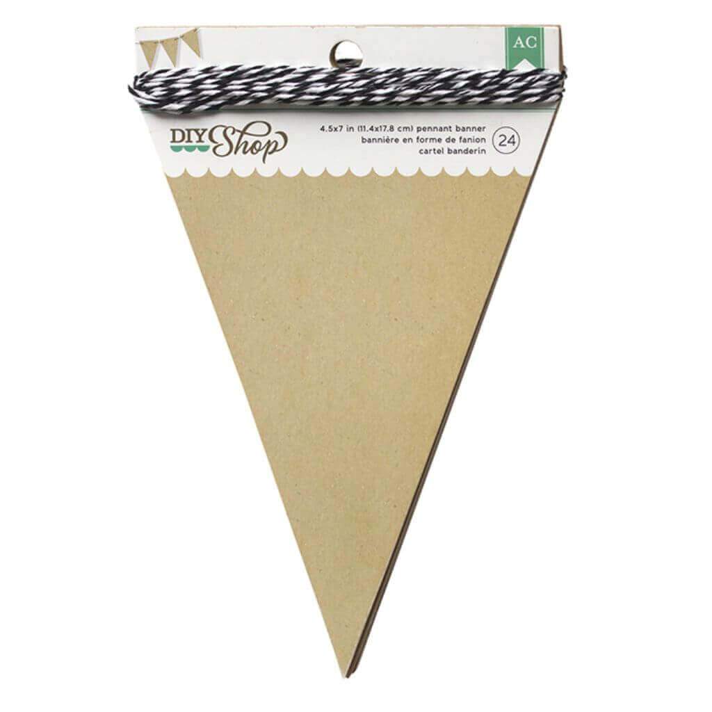 DIY Pennant Banner Kraft 4.5in x 7in