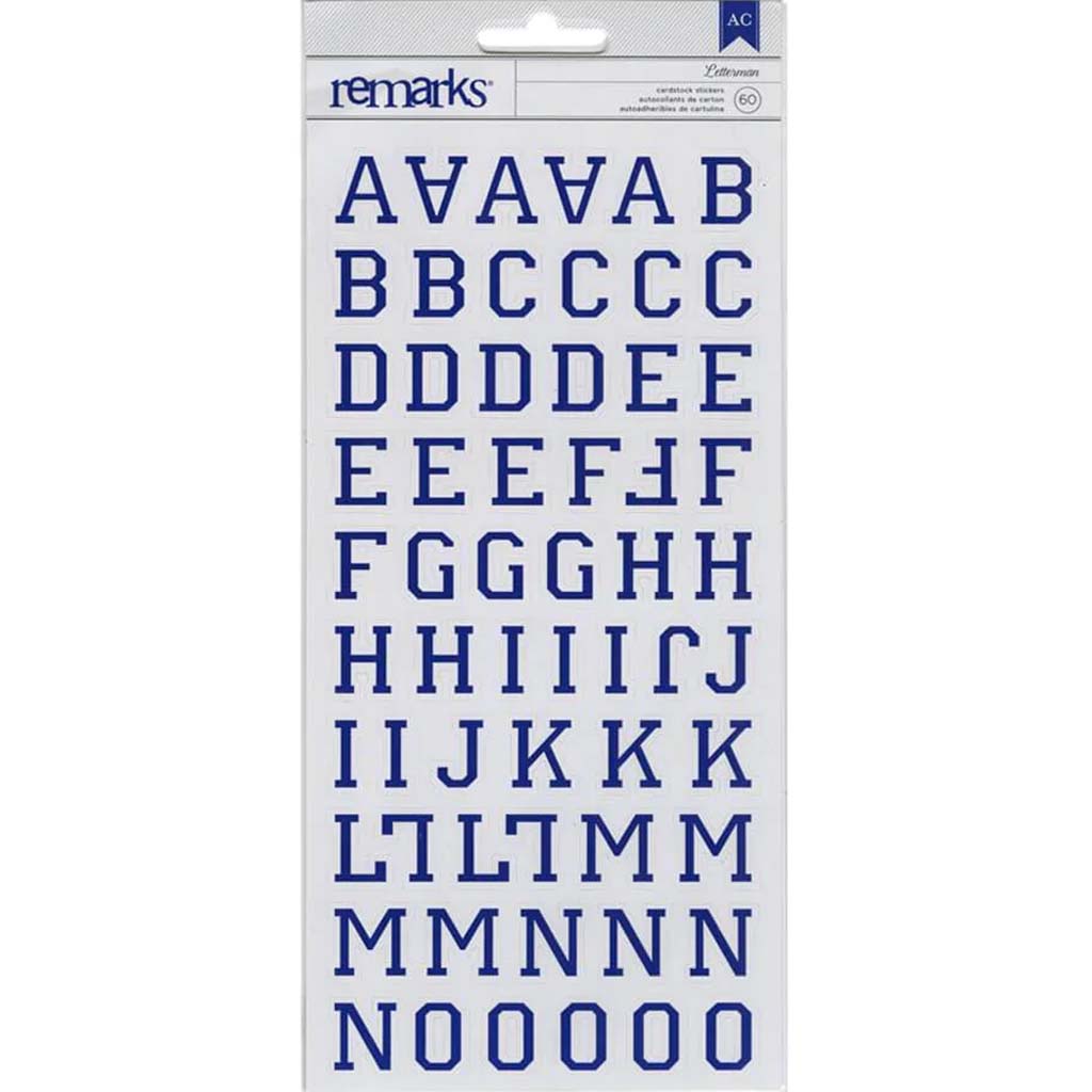 Letterman Alphabet Varsity Sticker