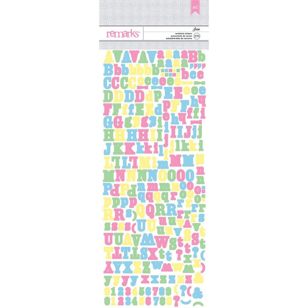 Cardstock Letter Pastel Stickers