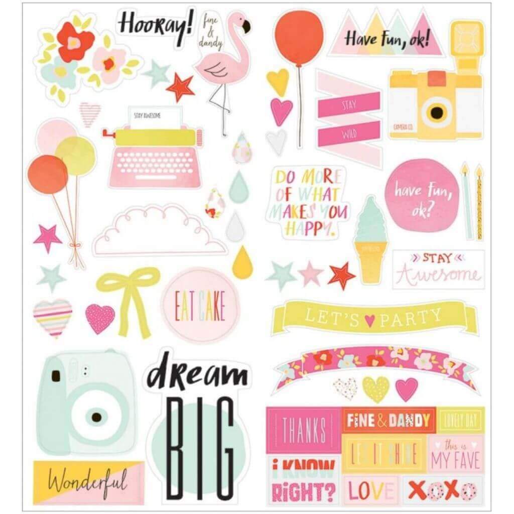 Cardstock Sticker Phrase