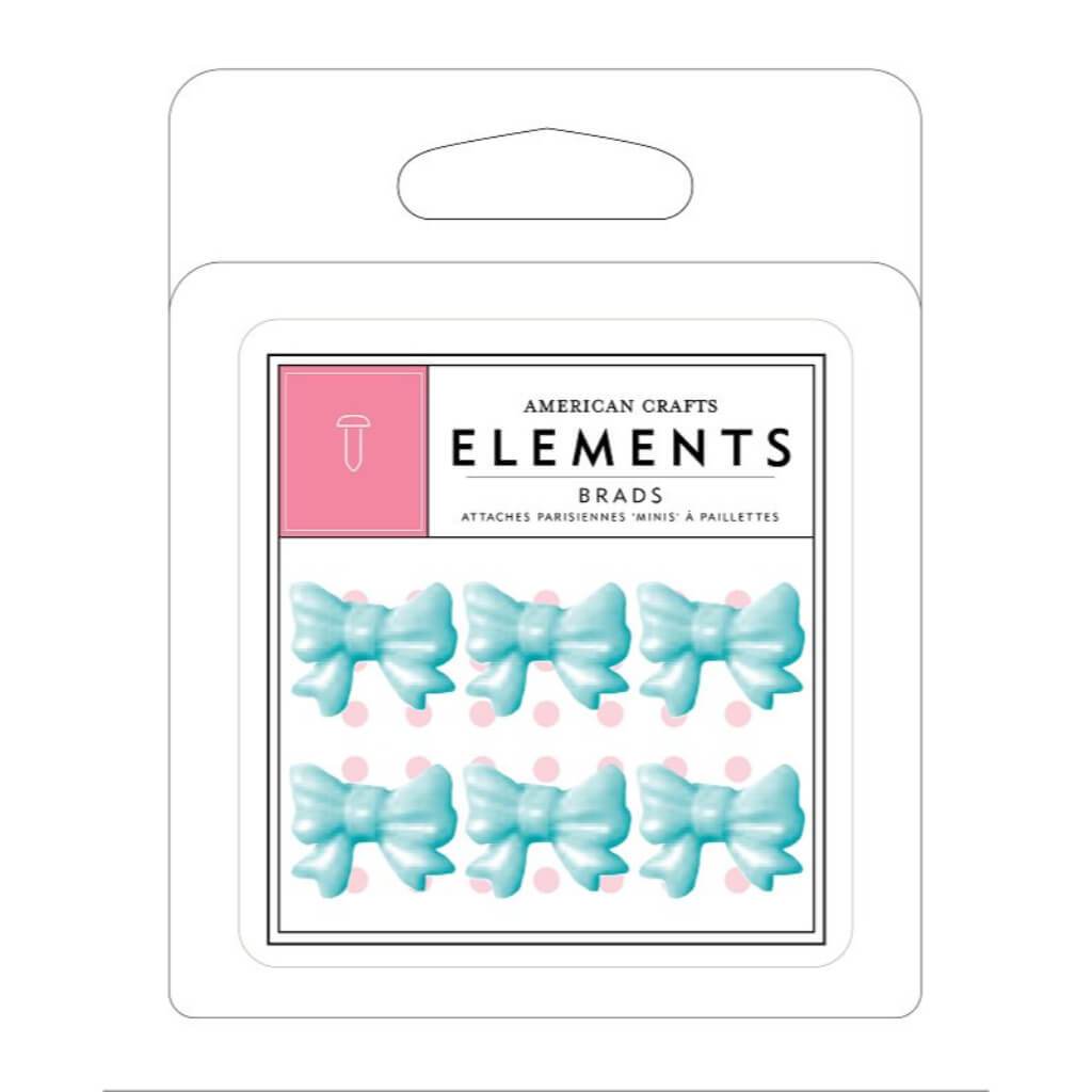 EMBELLISHMENTBRADS RESIN BLUE BOWS 