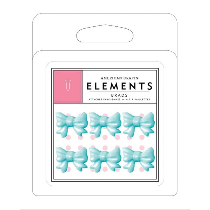 EMBELLISHMENTBRADS RESIN BLUE BOWS 