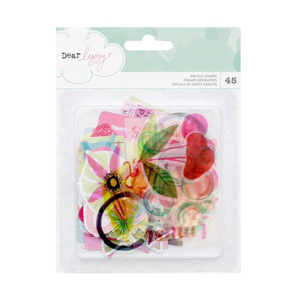 EMBELLISHMENT HAPPY PLACE EPHEMERA 45PC 