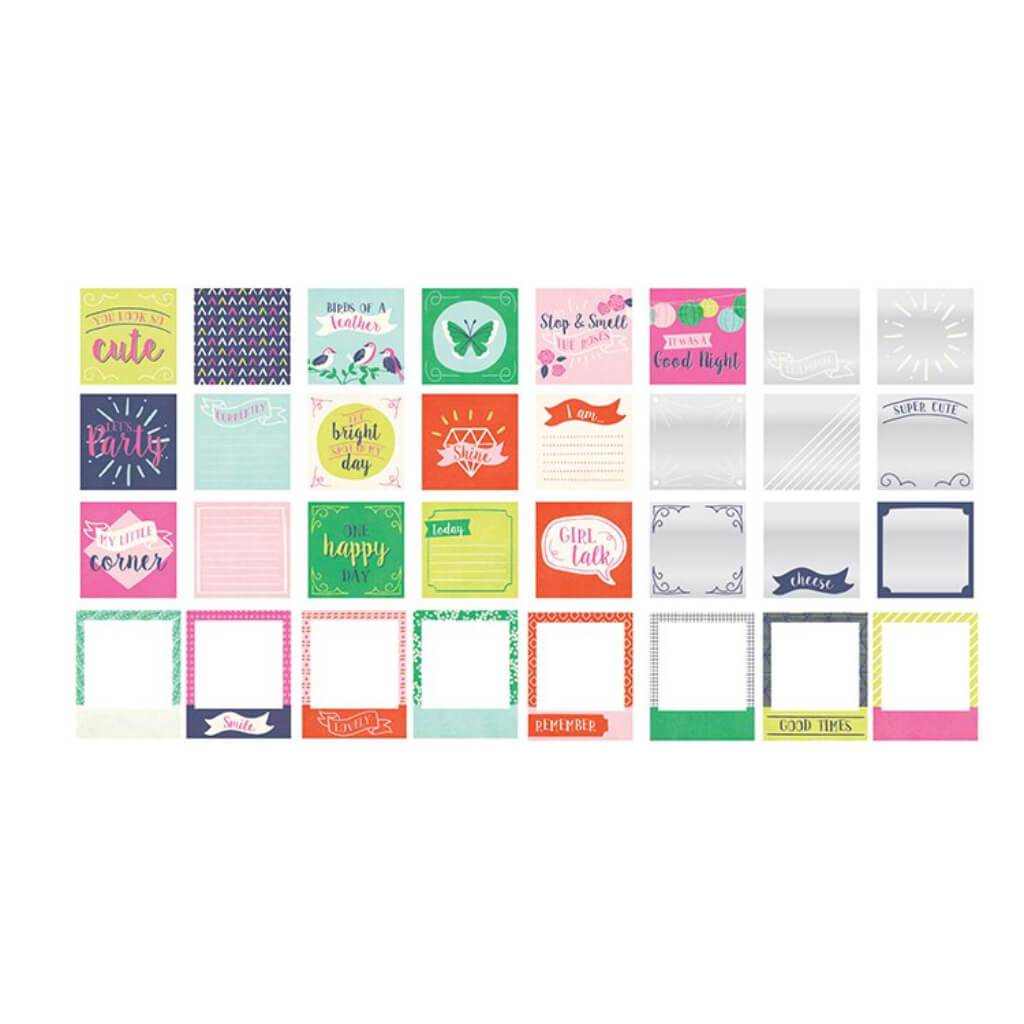 EMBELLISHMENT FLOWER GIRL POLAROID KIT PACK OF 24 