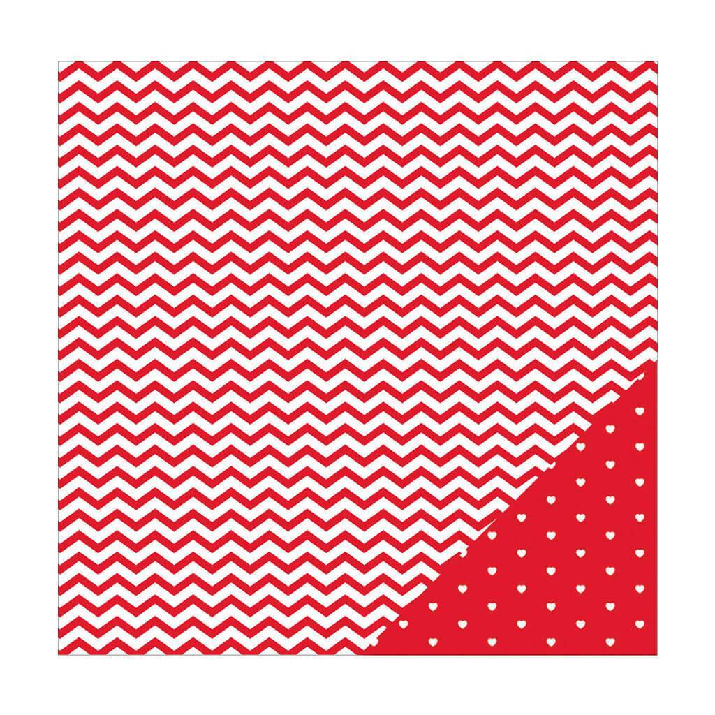 Cardstock 12in x 12in Red Chevron