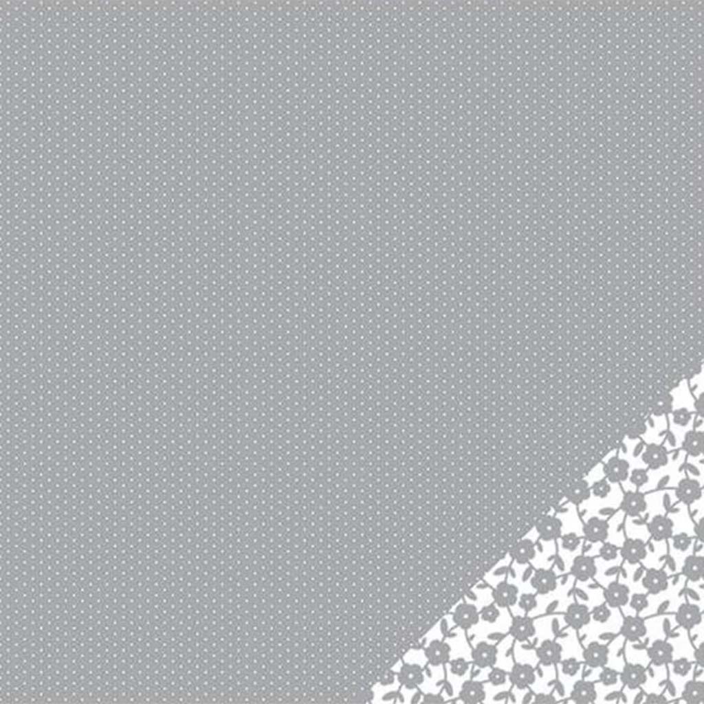 Cardstock Double Sided Dots 12in x 12in Gray