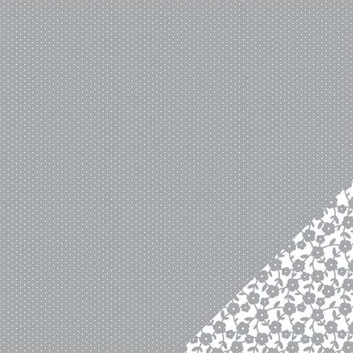 Basics Double-Sided Cardstock 12inX12in-Gray Tiny Dot