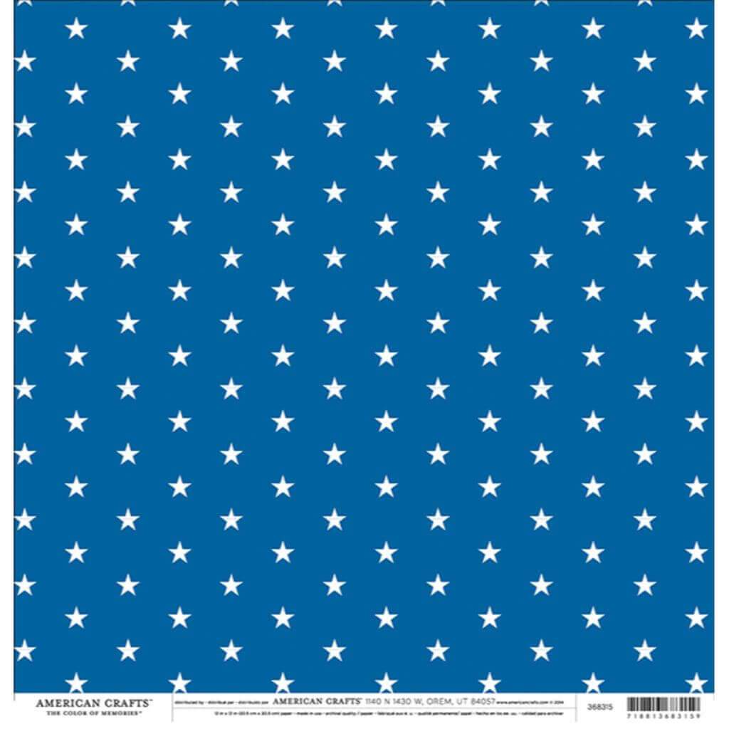 Cardstock Stars 12in x 12in Navy