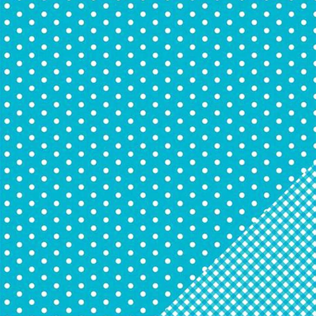 Cardstock Double Sided 12in x 12in Aqua Dots