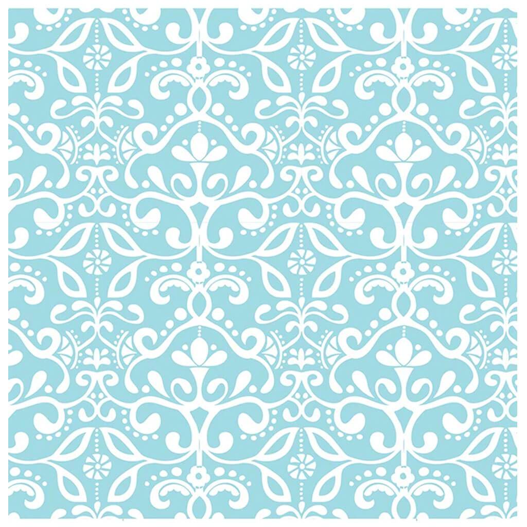 Cardstock Paper Damask Sky Blue 12in x 12in