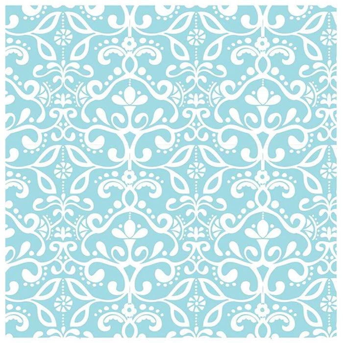Cardstock Paper Damask Sky Blue 12in x 12in