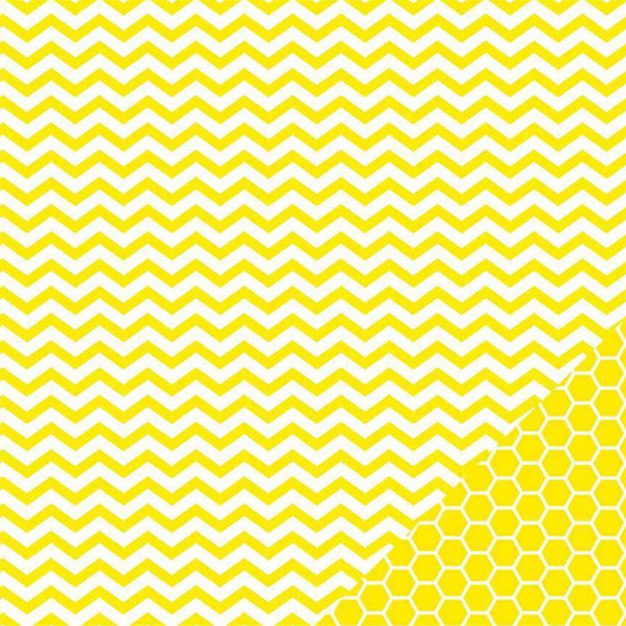 Lemon Chevron Double-Sided Cardstock 12in x 12in