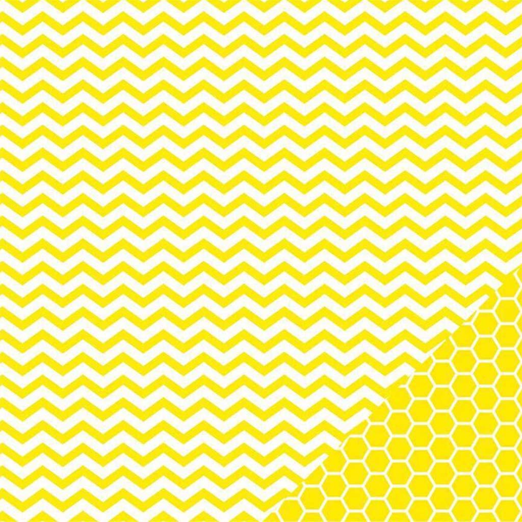 Lemon Chevron Double-Sided Cardstock 12in x 12in
