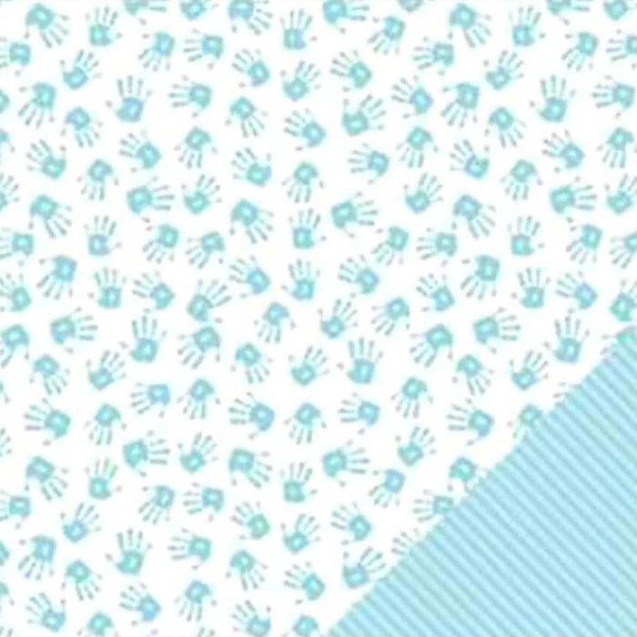 Baby Boy Hands Double Sided Cardstock 12in x 12in