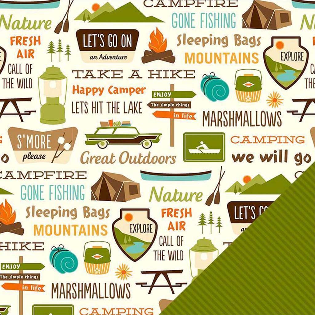 Cardstock Double Sided Camping Signs Pure Joy 12in x 12in