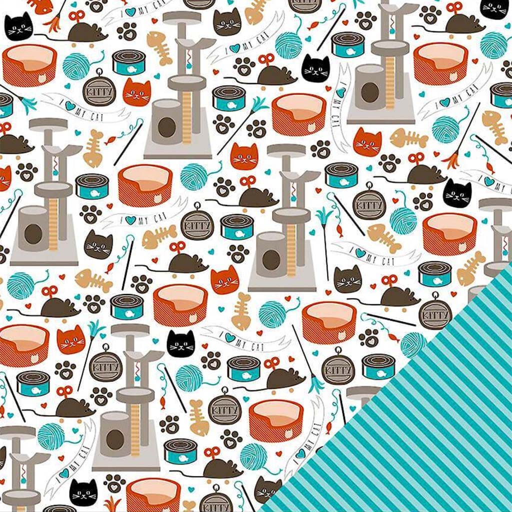 Cardstock Double Sided Kitties 12in x 12in