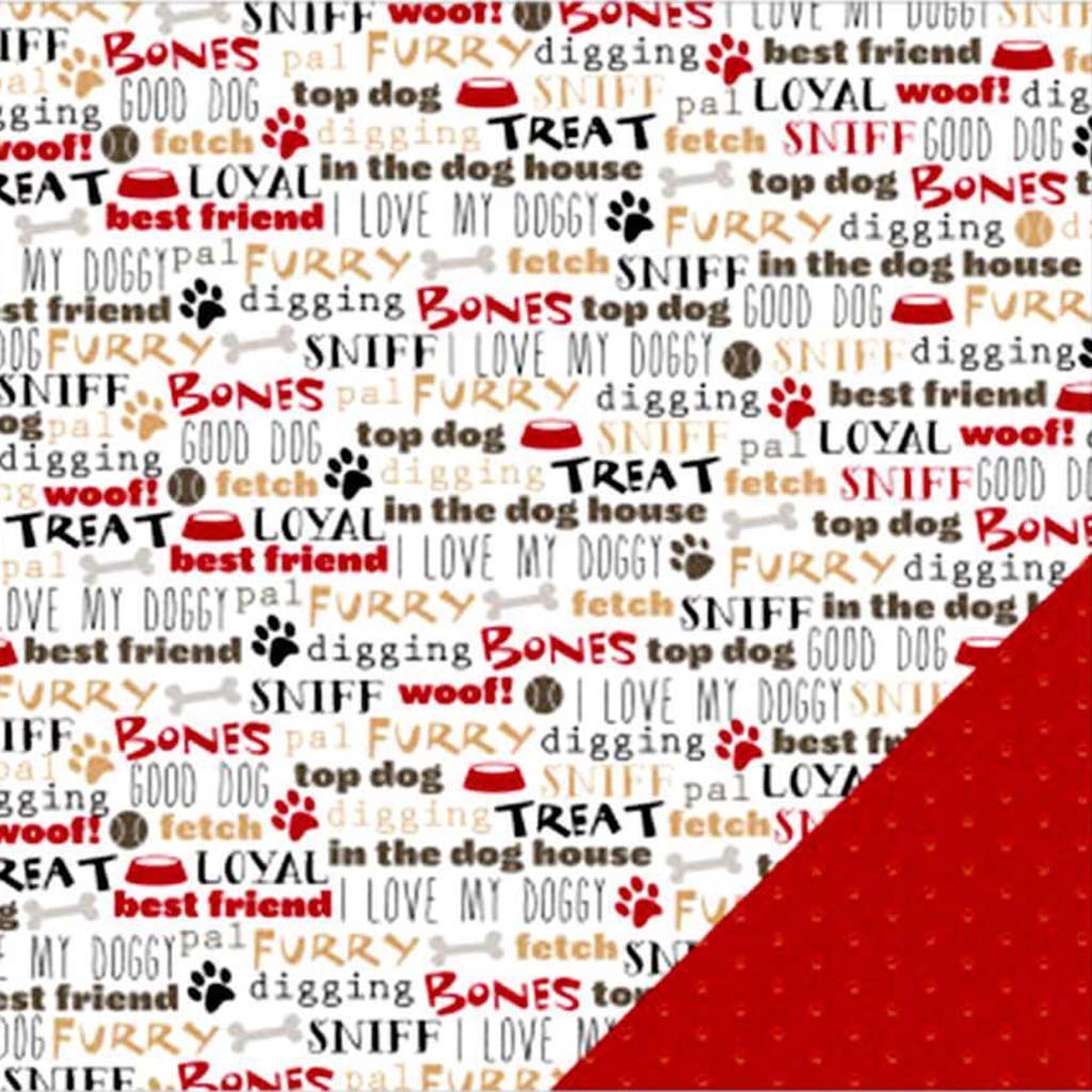 Cardstock Double Sided Dog and Cat Sentiments 12in x 12in