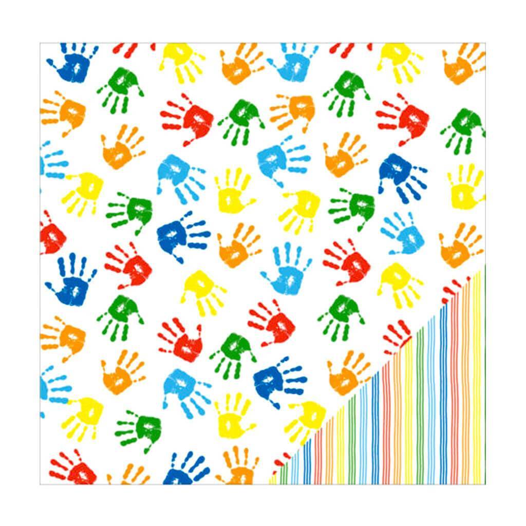 Cardstock Double Sided Hand Prints 12in x 12in