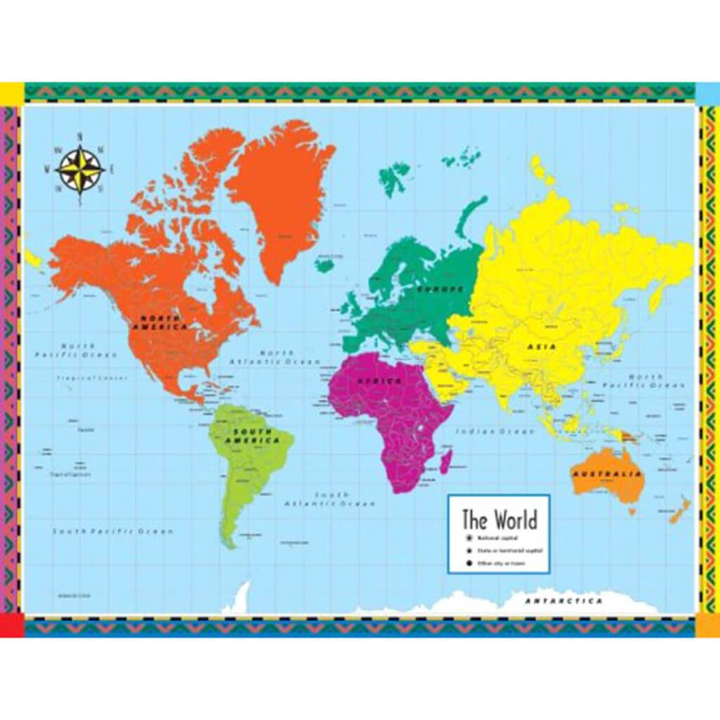 Map Of The World Chart